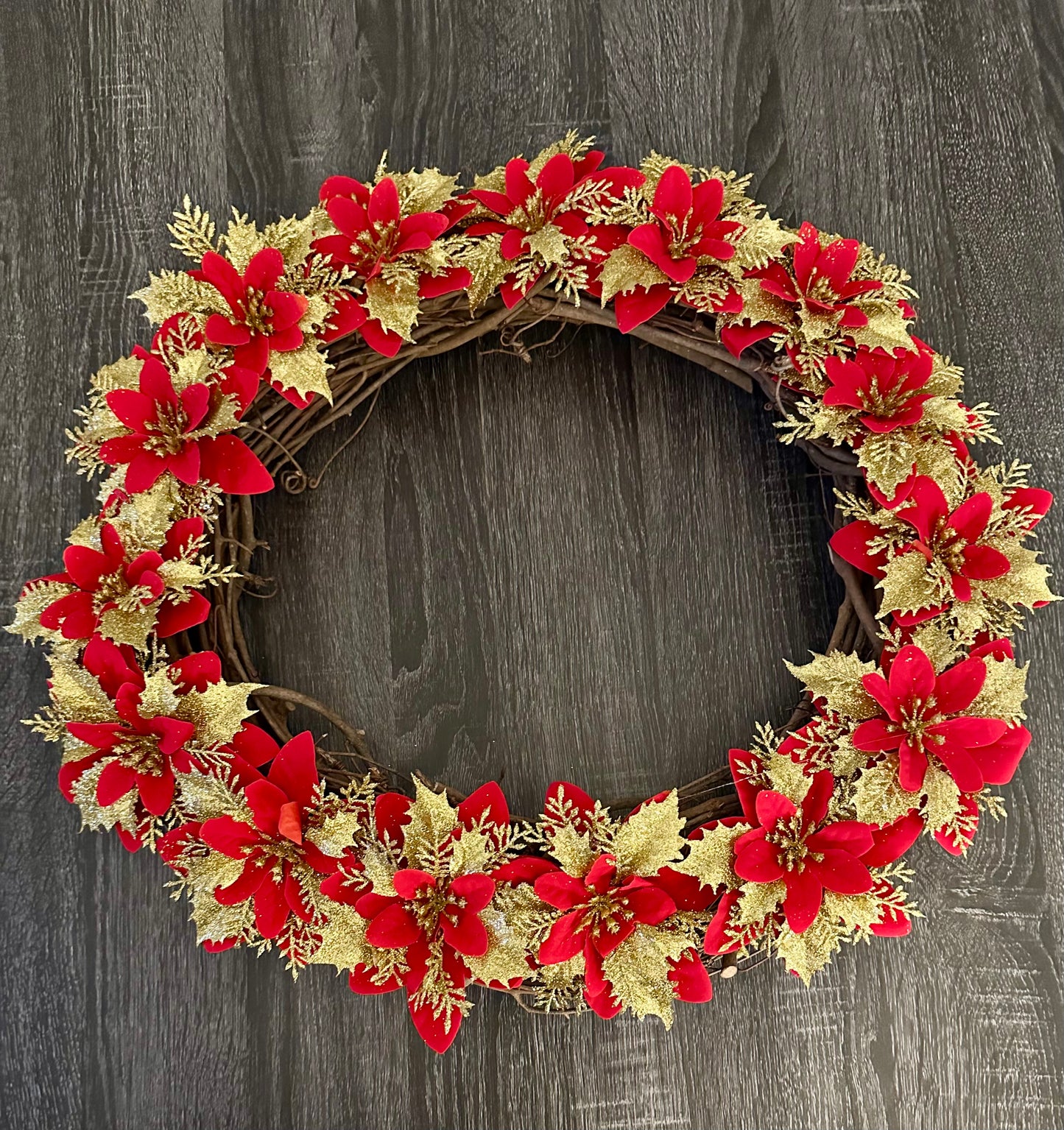 Red and Gold Poinsettia