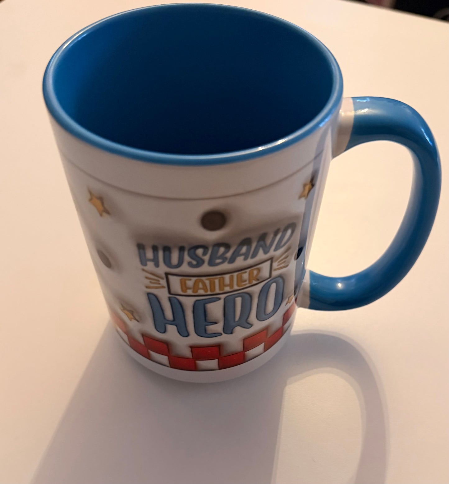Husband Father Hero Blue 15oz Mug