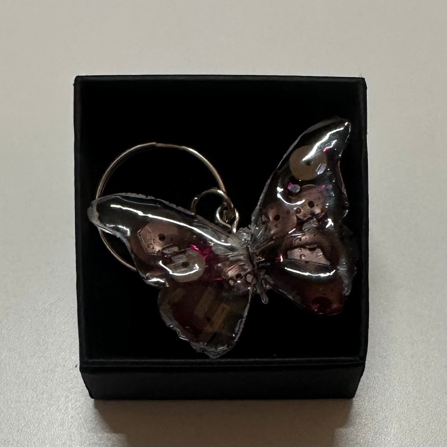Resin Butterfly Keychain