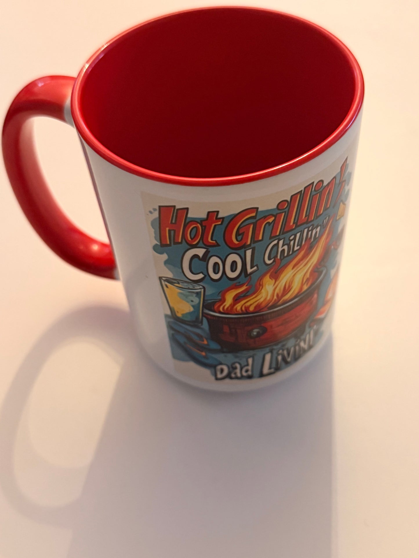 Hot Grillin, Cool Chillin, Dad Livin 15oz Mug