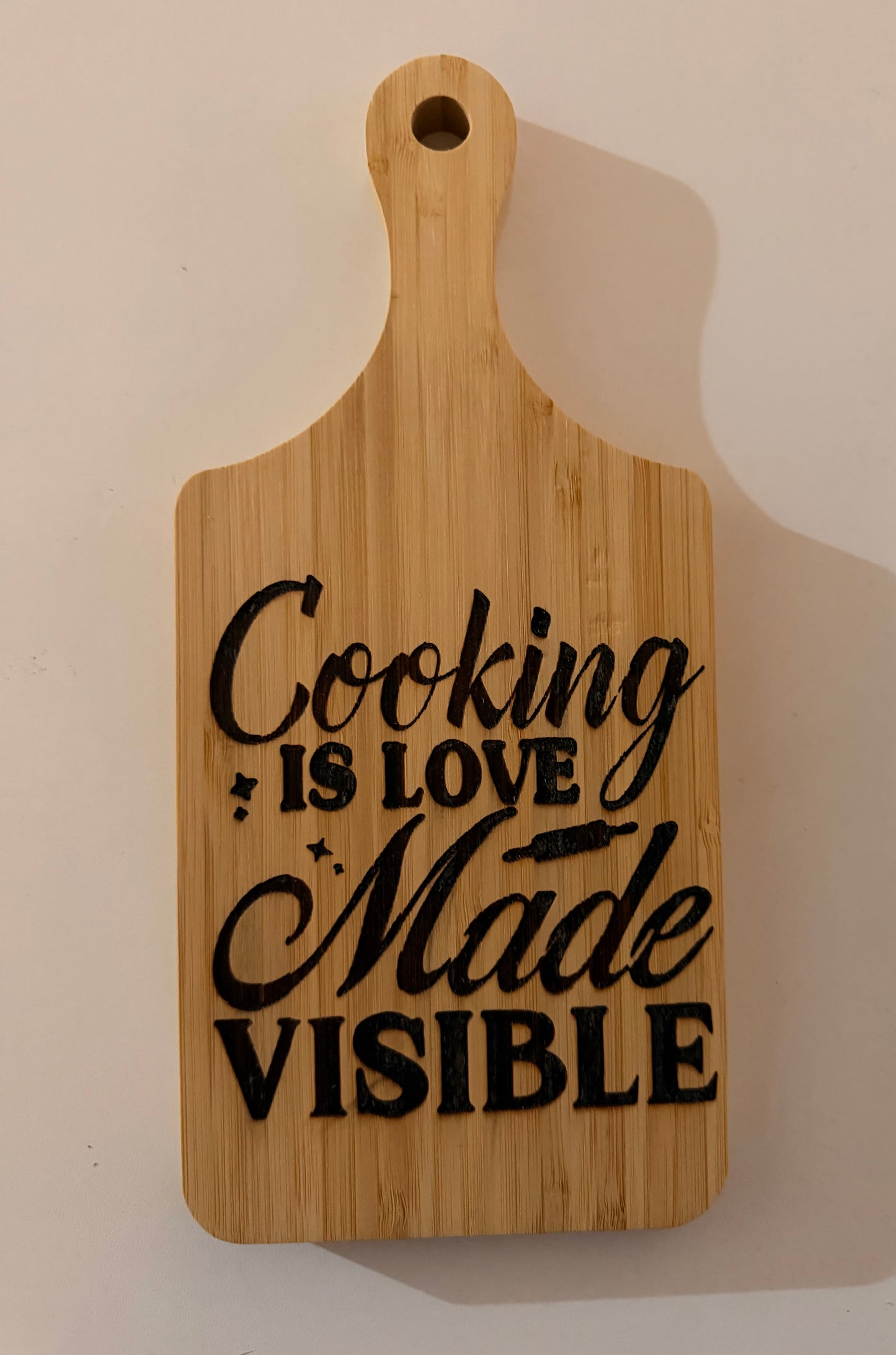 Cooking Is Love Made Visible Cutting Board