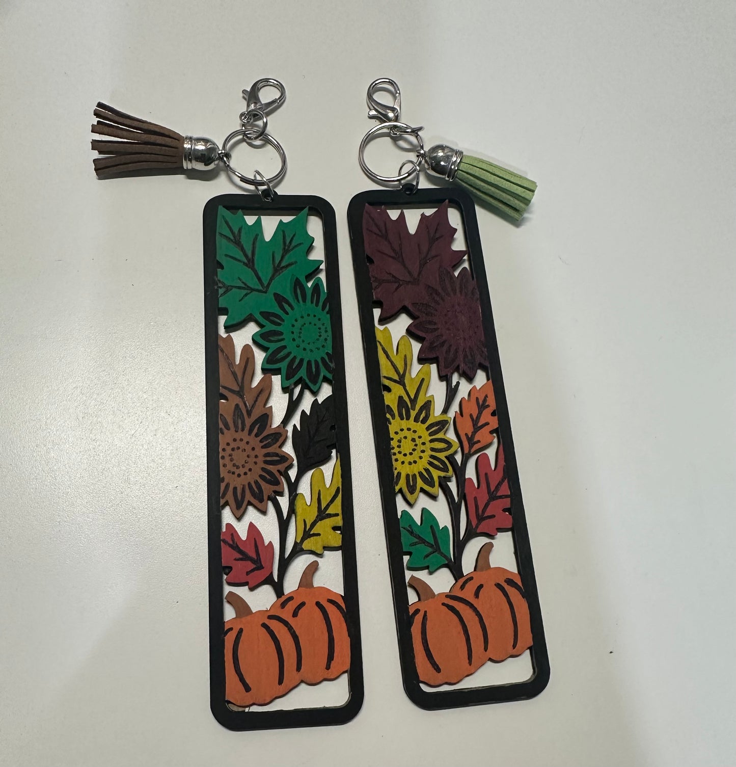 Wooden Fall Bookmarks with Tassel