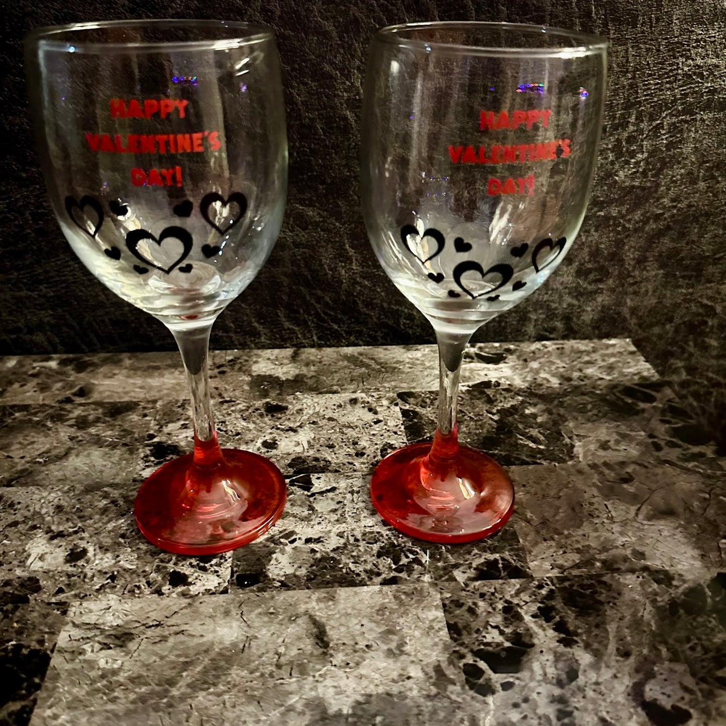 Valentine Wine Glass Set