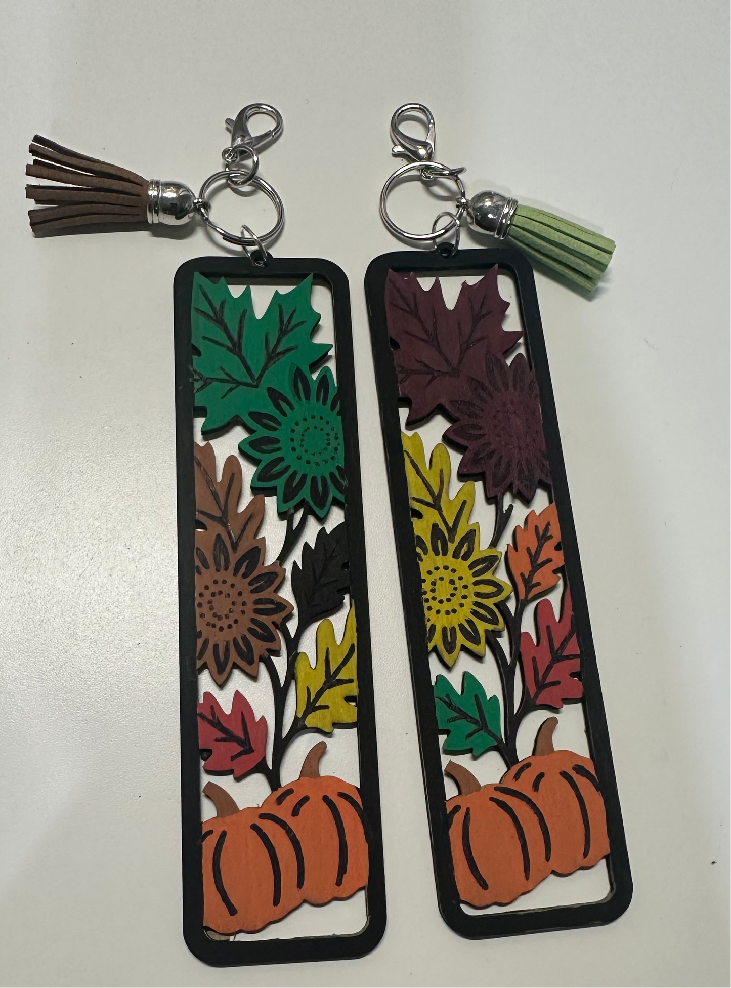 Wooden Fall Bookmarks with Tassel