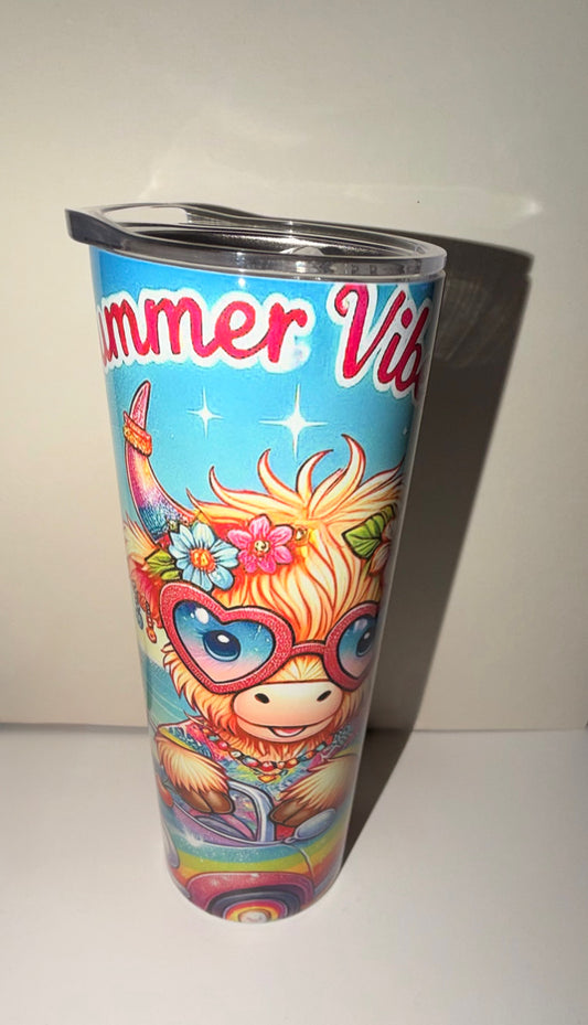 Summer Vibes 20oz Stainless Steel Tumbler