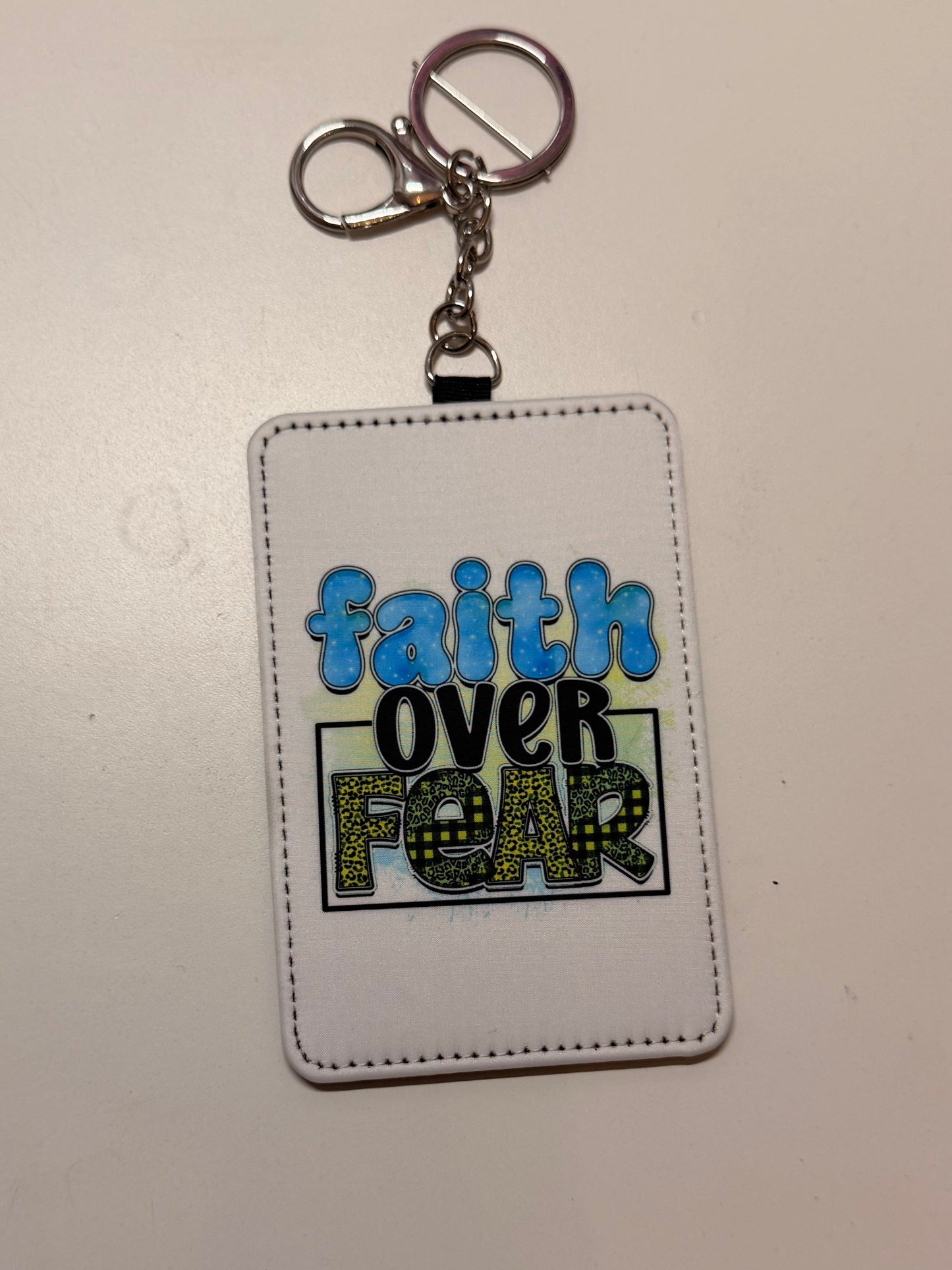 Faith Over Fear Keychain Wallet