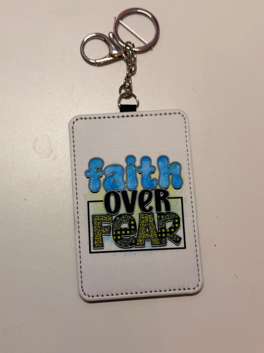 Faith Over Fear Keychain Wallet