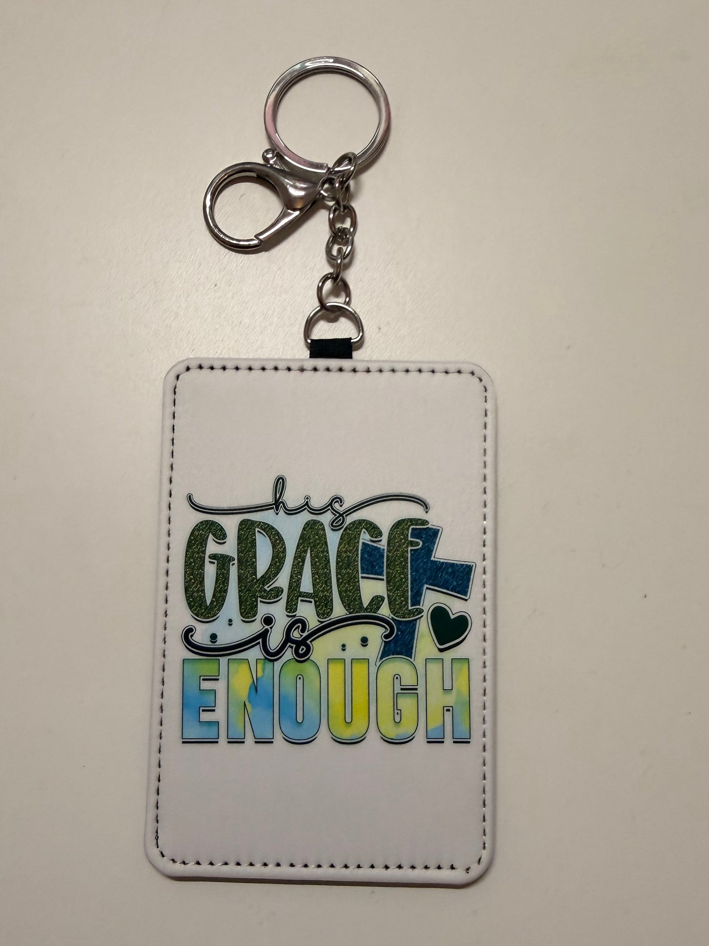 His Grace Is Enough Wallet Keychain