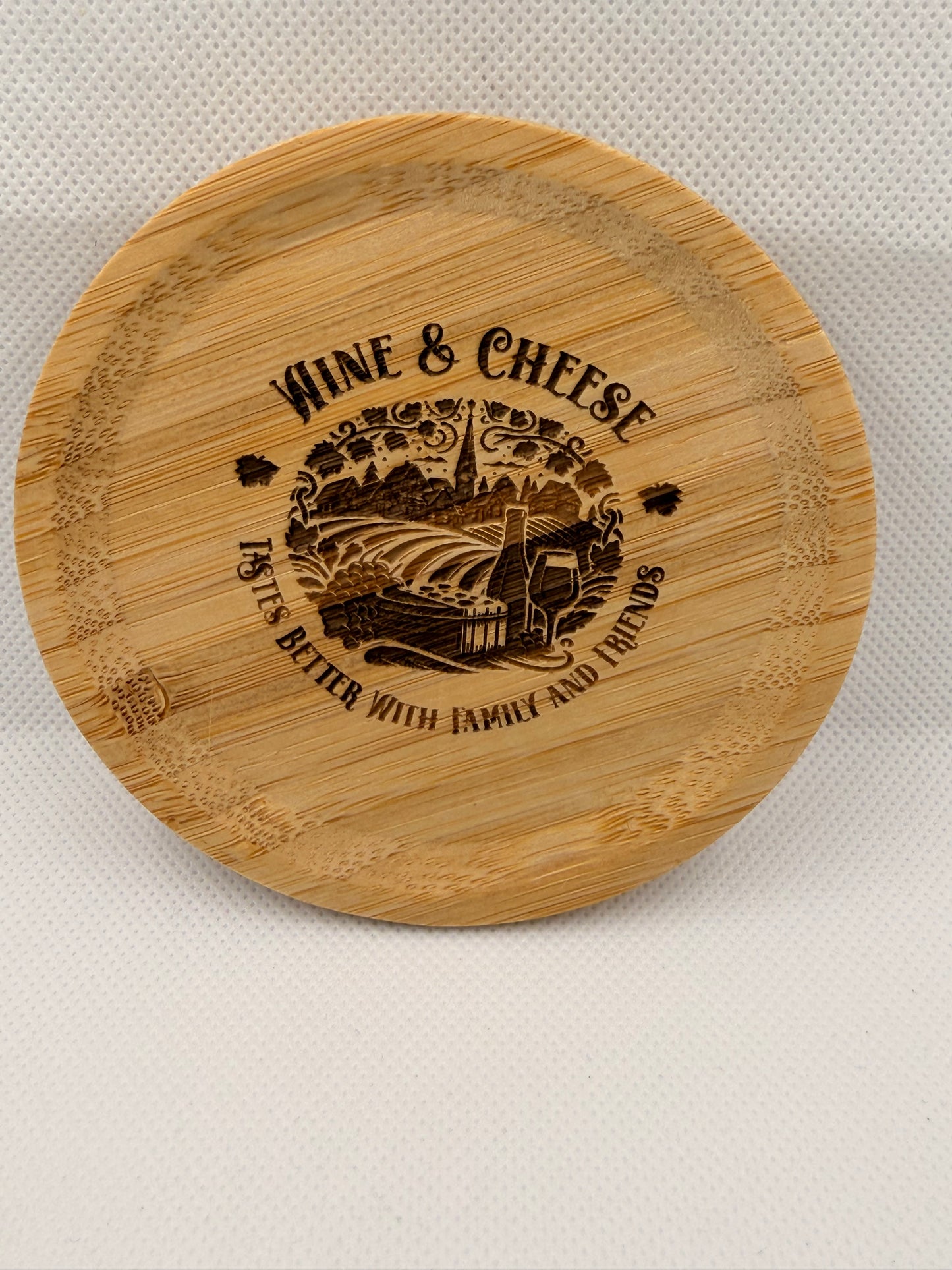 Laser Engraved Wine Topper/Personal Charcuterie Tray