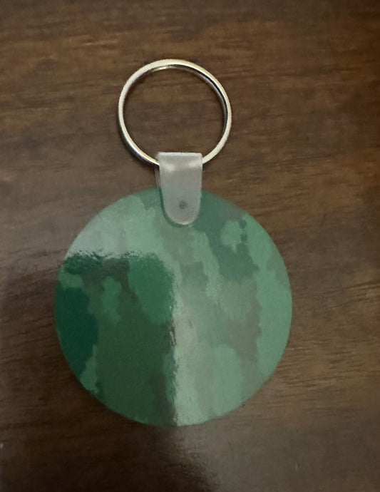 Camouflage Circle Keychain