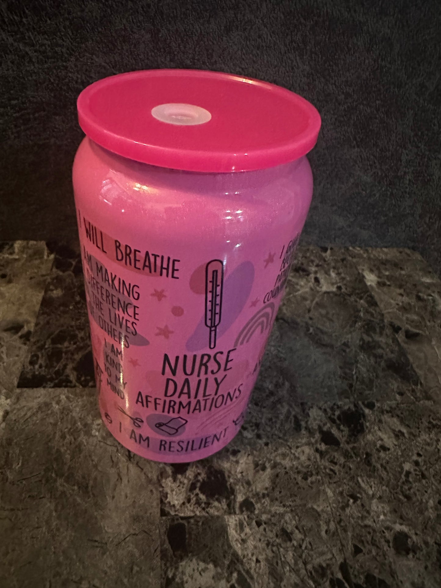 Nurse Daily Affirmations 15oz Stainless Steel Tumbler