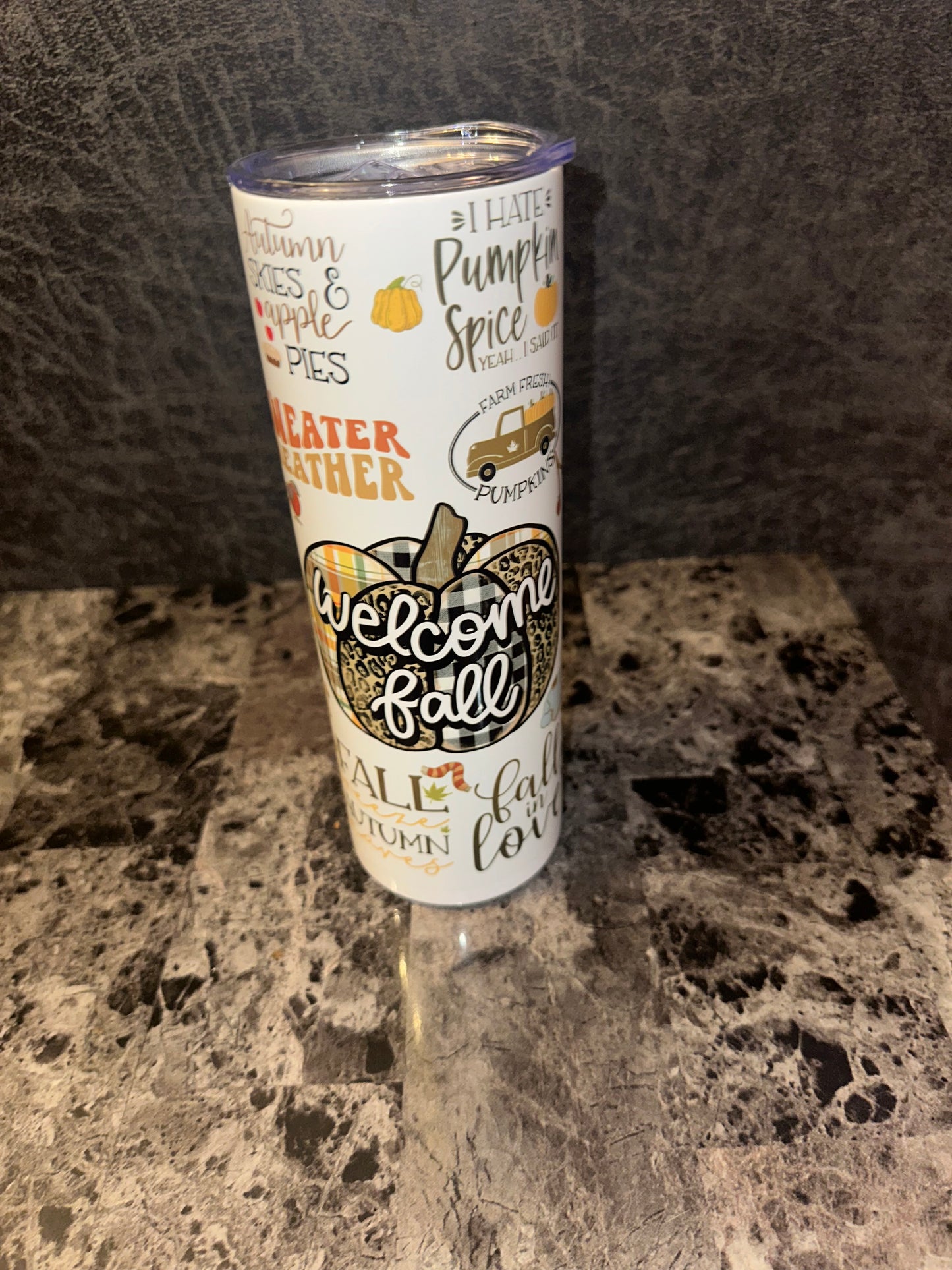 Fall Autumn Harvest 20oz Stainless Steel Tumbler