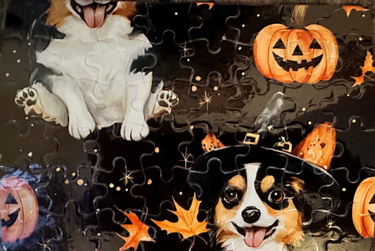 Dog,Pumpkin, Halloween Puzzle