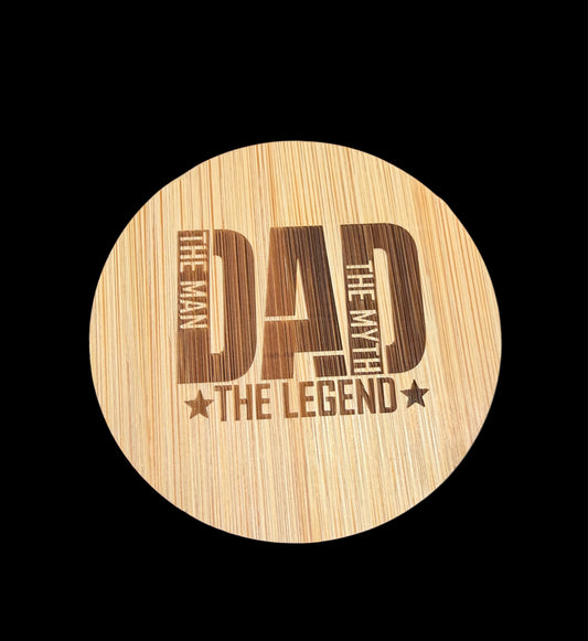 Wooden Magnetic Bottle Opener “Dad the Legend, The Myth, The Man”
