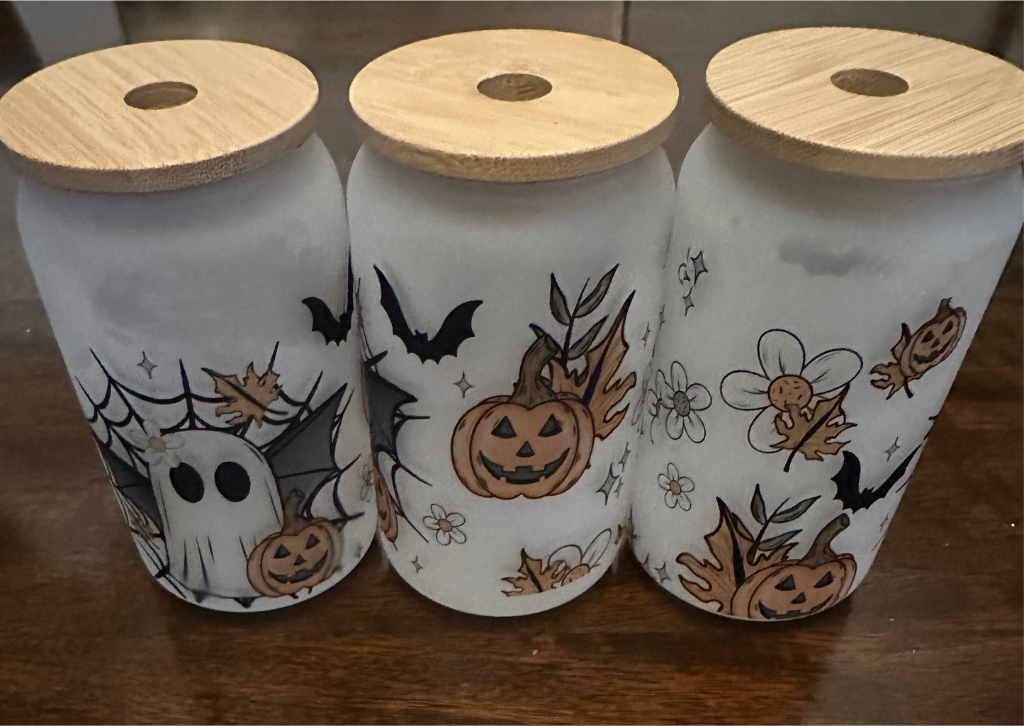 Halloween Frosted Glass Drinkware