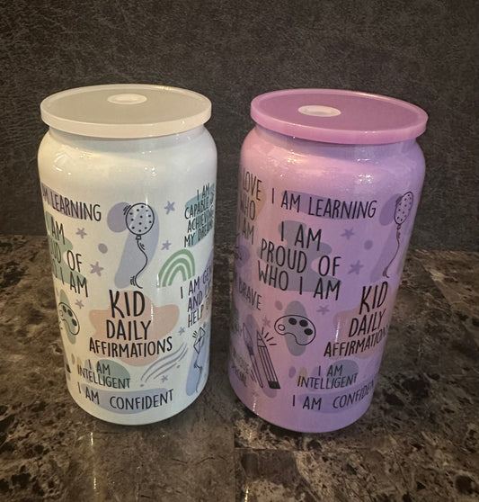 Kid Daily Affirmation 15oz Stainless Steel Tumbler
