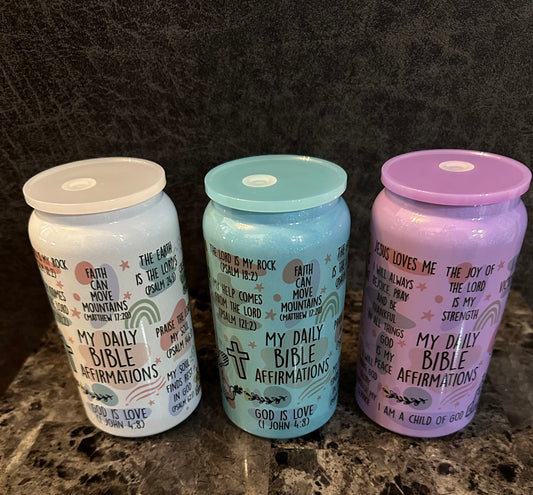 Daily Bible Affirmations 15oz Stainless Steel Tumbler