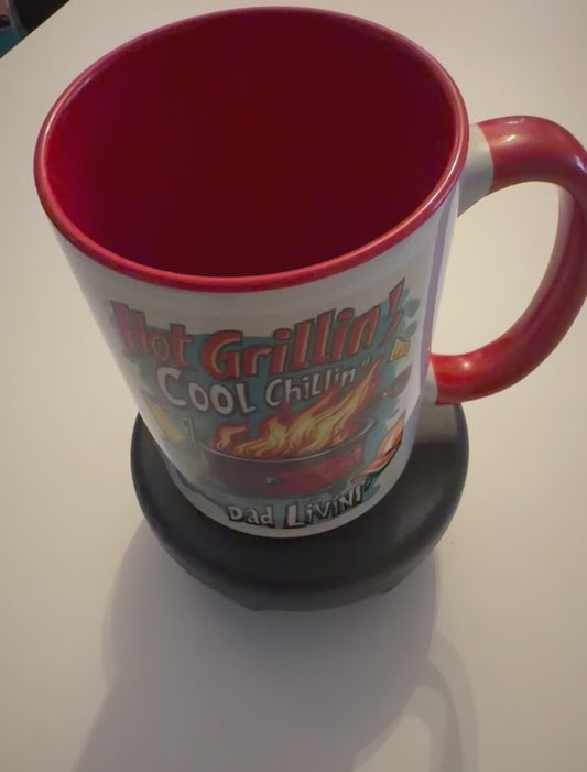 Hot Grillin, Cool Chillin, Dad Livin 15oz Mug